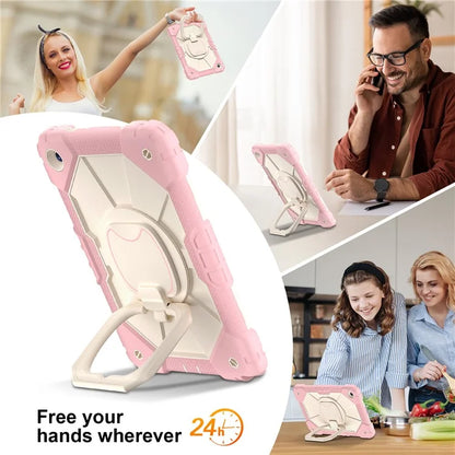 For Samsung Galaxy Tab A9+ Rugged Case Handle Kickstand Tablet Cover with Shoulder Strap