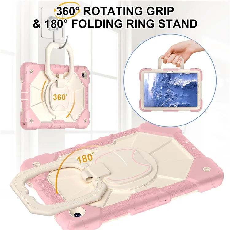 For Samsung Galaxy Tab A9+ Rugged Case Handle Kickstand Tablet Cover with Shoulder Strap