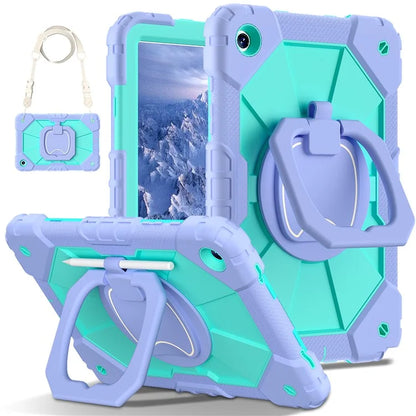 For Samsung Galaxy Tab A9+ Rugged Case Handle Kickstand Tablet Cover with Shoulder Strap