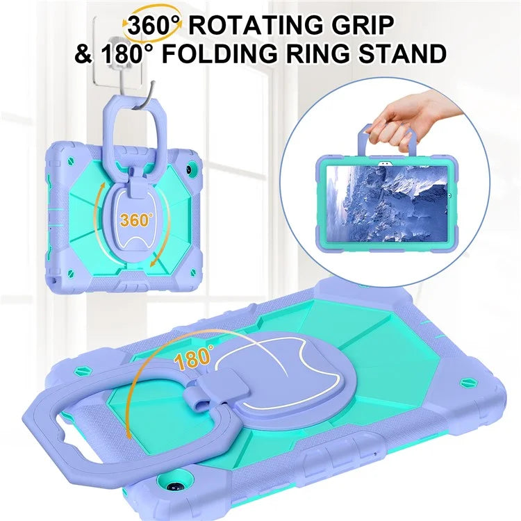 For Samsung Galaxy Tab A9+ Rugged Case Handle Kickstand Tablet Cover with Shoulder Strap