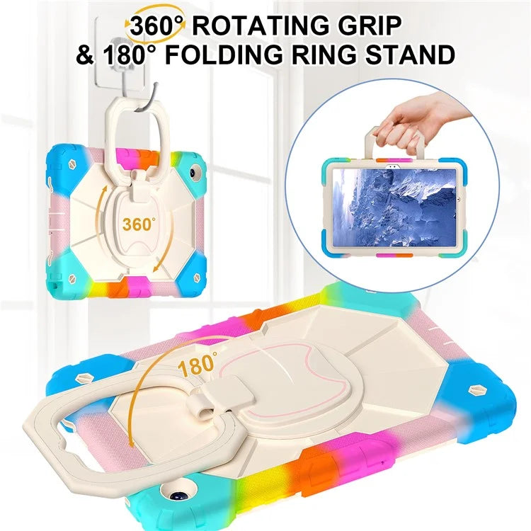 For Samsung Galaxy Tab A9+ Rugged Case Handle Kickstand Tablet Cover with Shoulder Strap