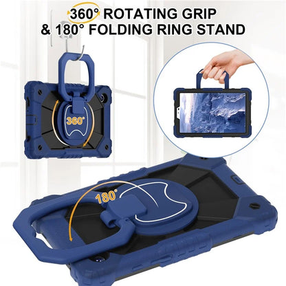 For Samsung Galaxy Tab A9 Kickstand Case PC+Silicone Tablet Cover with Shoulder Strap
