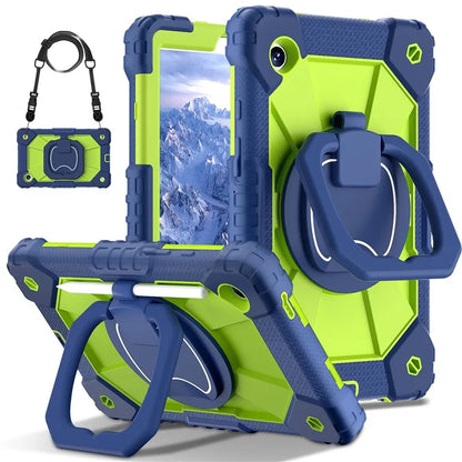 For Samsung Galaxy Tab A9 Kickstand Case PC+Silicone Tablet Cover with Shoulder Strap