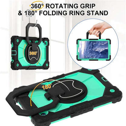 For Samsung Galaxy Tab A9 Kickstand Case PC+Silicone Tablet Cover with Shoulder Strap