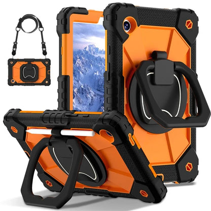 For Samsung Galaxy Tab A9 Kickstand Case PC+Silicone Tablet Cover with Shoulder Strap