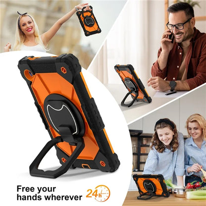 For Samsung Galaxy Tab A9 Kickstand Case PC+Silicone Tablet Cover with Shoulder Strap