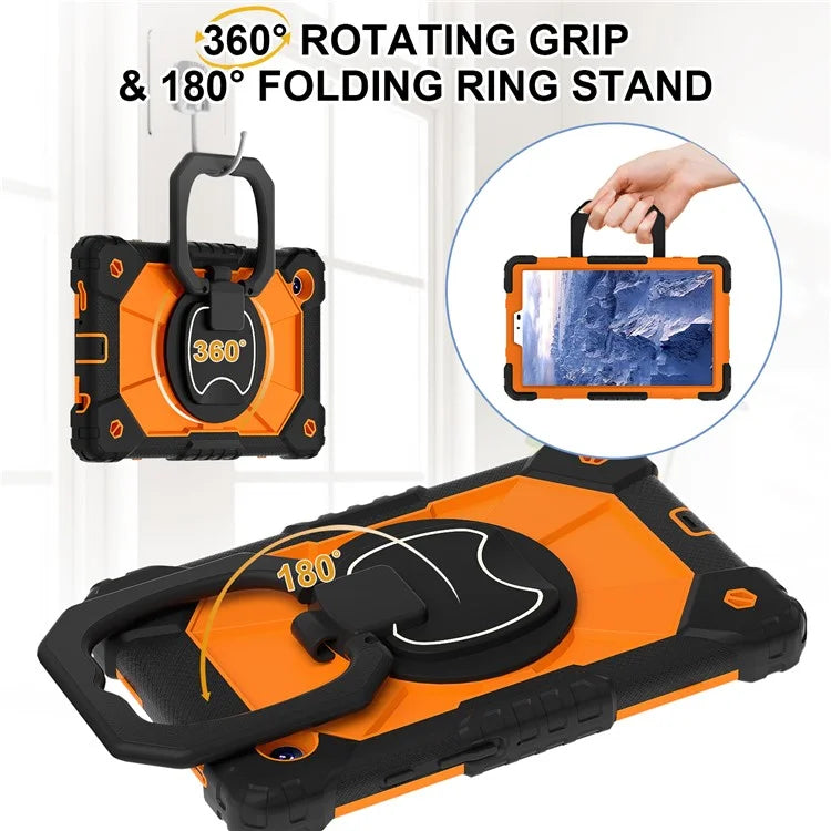 For Samsung Galaxy Tab A9 Kickstand Case PC+Silicone Tablet Cover with Shoulder Strap
