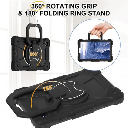 For Samsung Galaxy Tab A9 Kickstand Case PC+Silicone Tablet Cover with Shoulder Strap