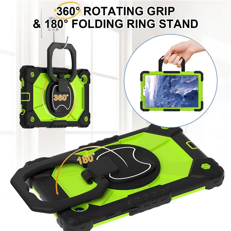For Samsung Galaxy Tab A9 Kickstand Case PC+Silicone Tablet Cover with Shoulder Strap