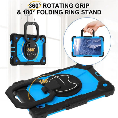 For Samsung Galaxy Tab A9 Kickstand Case PC+Silicone Tablet Cover with Shoulder Strap