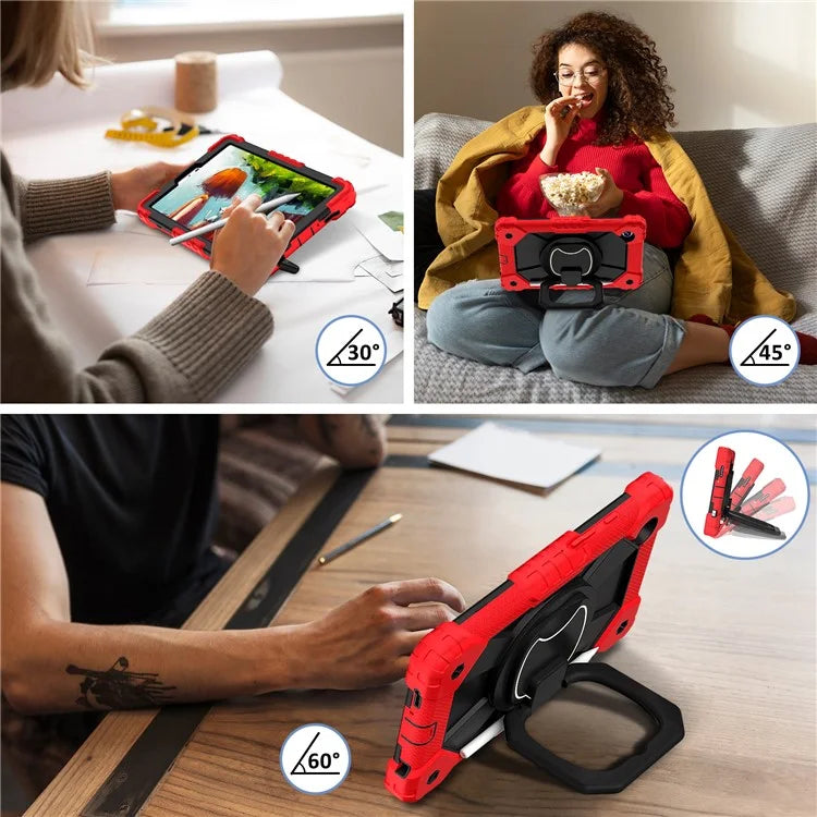 For Samsung Galaxy Tab A9 Kickstand Case PC+Silicone Tablet Cover with Shoulder Strap