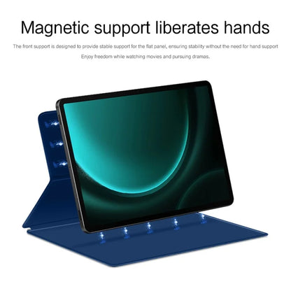 For Samsung Galaxy Tab S9 FE+ Leather Case Stand Magnetic Tablet Cover with Auto Sleep / Wake
