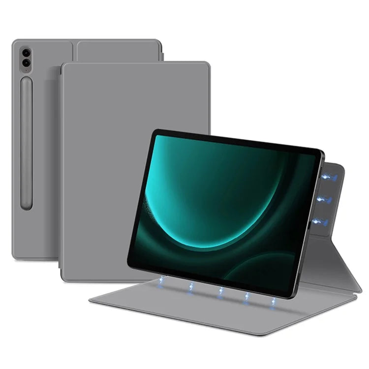 For Samsung Galaxy Tab S9 FE+ Leather Case Stand Magnetic Tablet Cover with Auto Sleep / Wake