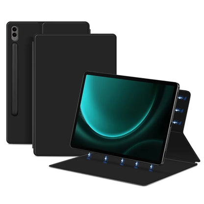 For Samsung Galaxy Tab S9 FE+ Leather Case Stand Magnetic Tablet Cover with Auto Sleep / Wake