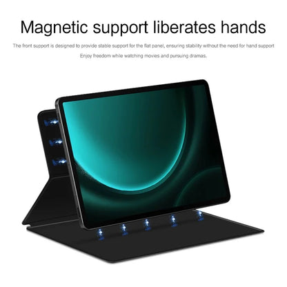 For Samsung Galaxy Tab S9 FE+ Leather Case Stand Magnetic Tablet Cover with Auto Sleep / Wake