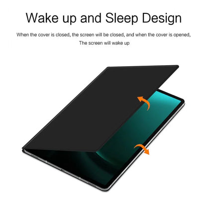 For Samsung Galaxy Tab S9 FE+ Leather Case Stand Magnetic Tablet Cover with Auto Sleep / Wake