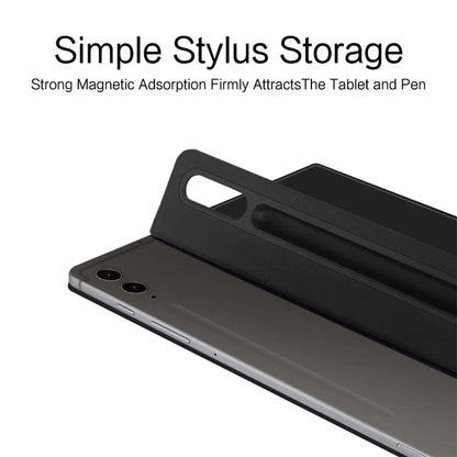 For Samsung Galaxy Tab S9 FE+ Leather Case Stand Magnetic Tablet Cover with Auto Sleep / Wake