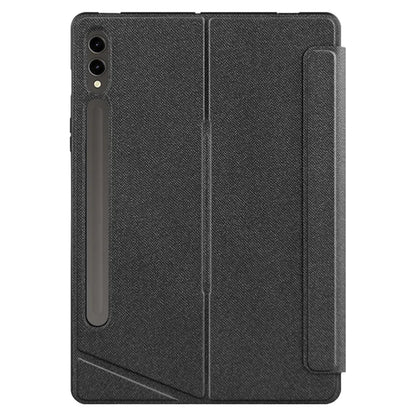 For Samsung Galaxy Tab S8+ Case PU Leather Stand Cover with Detachable Backlight Bluetooth Keyboard