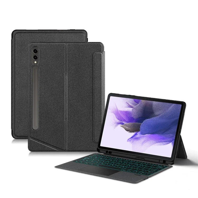 For Samsung Galaxy Tab S7 FE Case Folio Cover with Backlight Detachable Wireless Bluetooth Keyboard