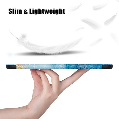 For OnePlus Pad Go / Oppo Pad Air 2 Smart Cover Full-Body Tri-fold Stand Pattern Tablet Case