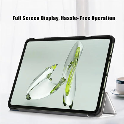 For OnePlus Pad Go / Oppo Pad Air 2 / Pad Neo Smart Cover Full-Body Tri-fold Stand Pattern Tablet Case