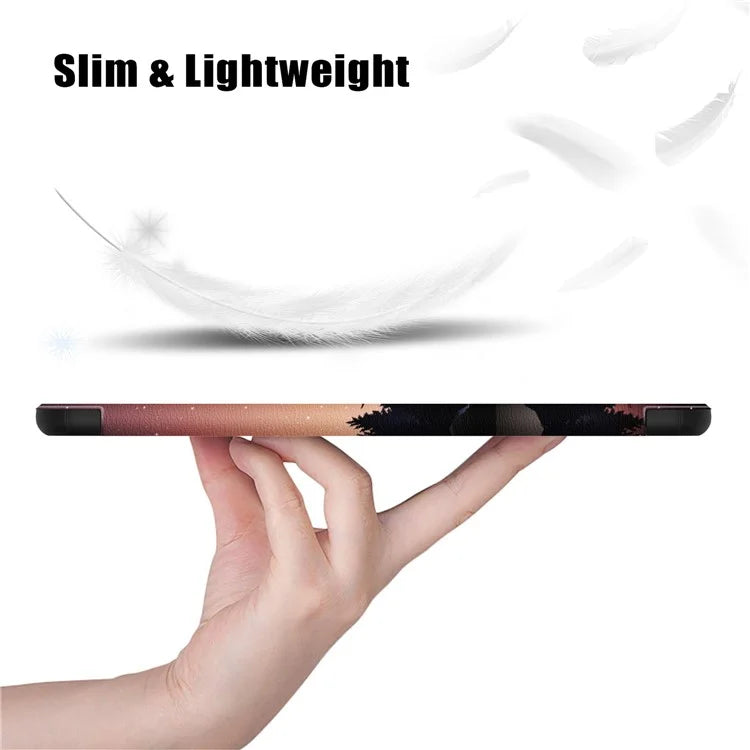 For OnePlus Pad Go / Oppo Pad Air 2 / Pad Neo Smart Cover Full-Body Tri-fold Stand Pattern Tablet Case