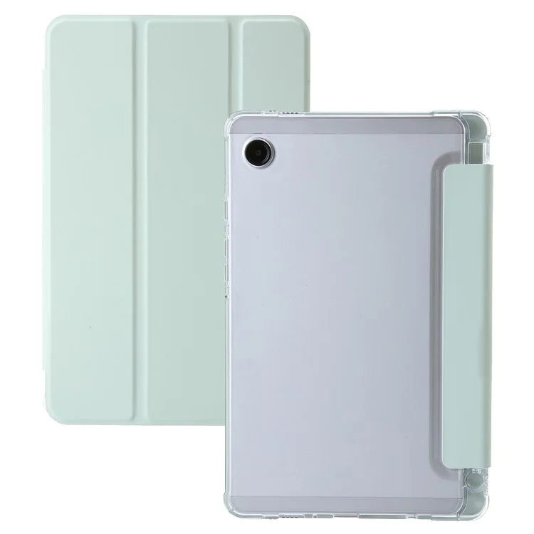 For Samsung Galaxy Tab A9+ Tablet Case Tri-fold PU Leather+TPU+Acrylic Stand Cover