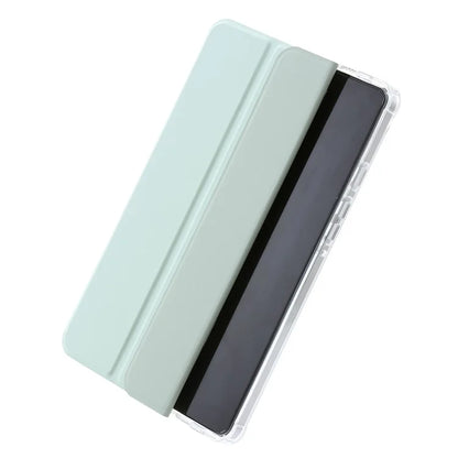 For Samsung Galaxy Tab A9+ Tablet Case Tri-fold PU Leather+TPU+Acrylic Stand Cover