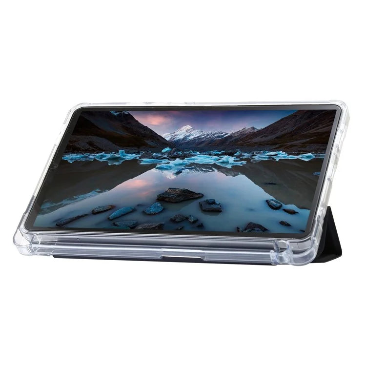 For Samsung Galaxy Tab A9+ Tablet Case Tri-fold PU Leather+TPU+Acrylic Stand Cover