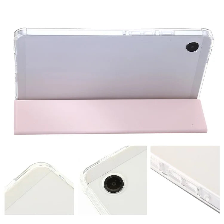 For Samsung Galaxy Tab A9+ Tablet Case Tri-fold PU Leather+TPU+Acrylic Stand Cover