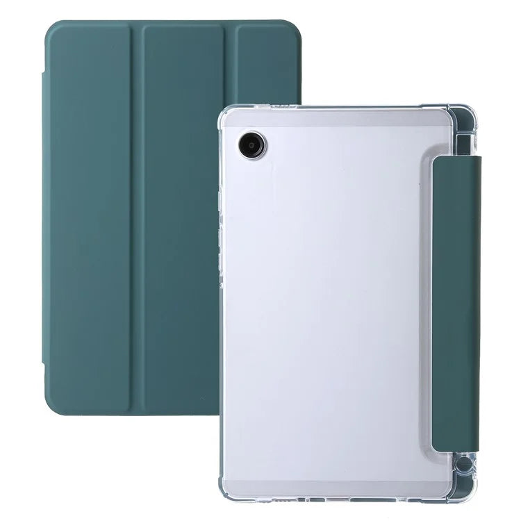 For Samsung Galaxy Tab A9+ Tablet Case Tri-fold PU Leather+TPU+Acrylic Stand Cover