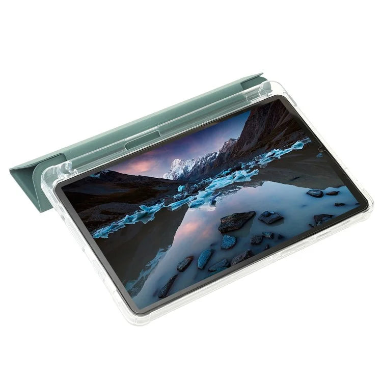 For Samsung Galaxy Tab A9+ Tablet Case Tri-fold PU Leather+TPU+Acrylic Stand Cover