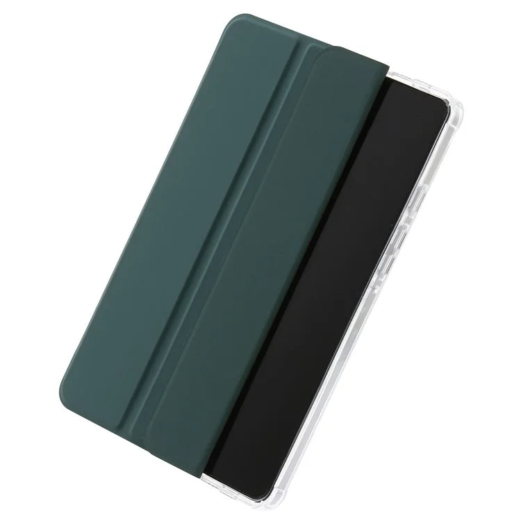 For Samsung Galaxy Tab A9+ Tablet Case Tri-fold PU Leather+TPU+Acrylic Stand Cover