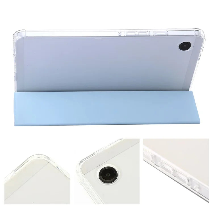 For Samsung Galaxy Tab A9+ Tablet Case Tri-fold PU Leather+TPU+Acrylic Stand Cover