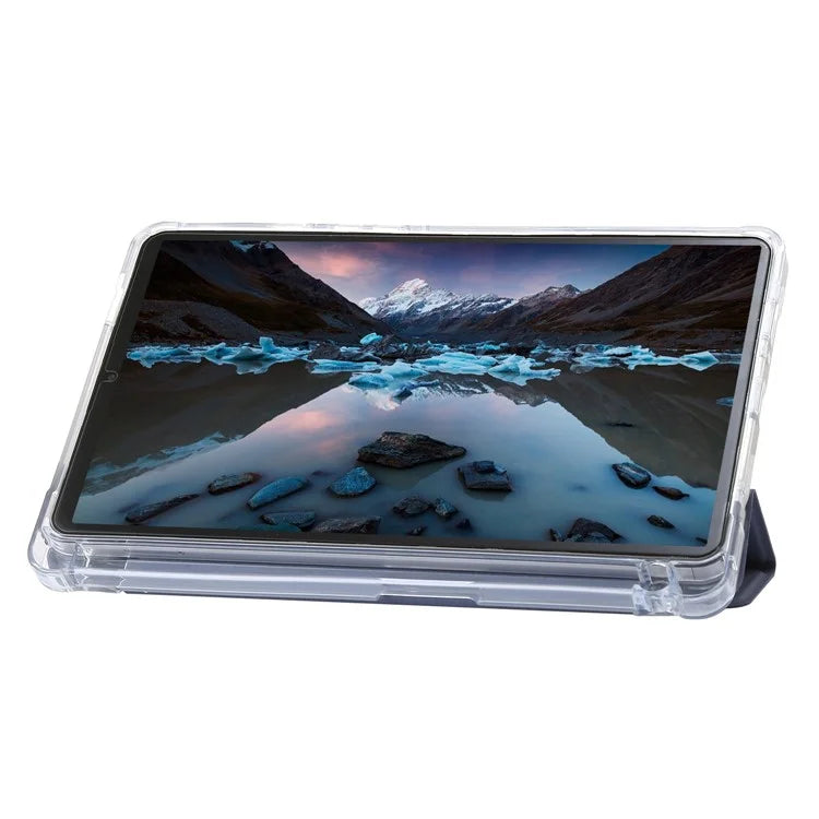 For Samsung Galaxy Tab A9+ Tablet Case Tri-fold PU Leather+TPU+Acrylic Stand Cover
