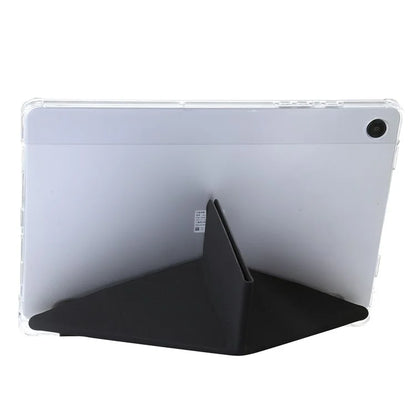 For Samsung Galaxy Tab A9+ Tablet Case PU+Acrylic+TPU Tri-fold Stand Cover