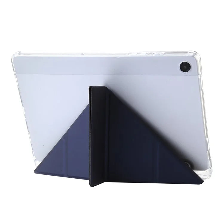 For Samsung Galaxy Tab A9+ Tablet Case PU+Acrylic+TPU Tri-fold Stand Cover