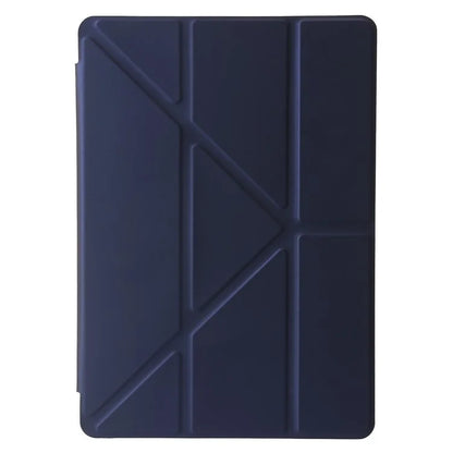 For Samsung Galaxy Tab A9+ Tablet Case PU+Acrylic+TPU Tri-fold Stand Cover