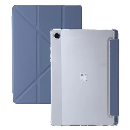 For Samsung Galaxy Tab A9+ Tablet Case PU+Acrylic+TPU Tri-fold Stand Cover