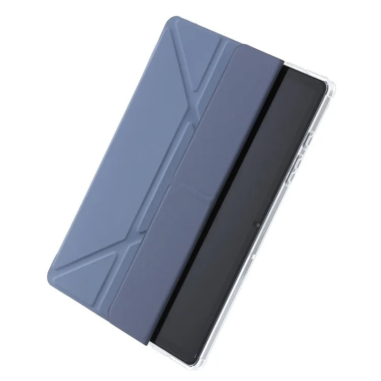 For Samsung Galaxy Tab A9+ Tablet Case PU+Acrylic+TPU Tri-fold Stand Cover