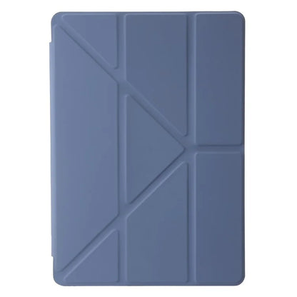For Samsung Galaxy Tab A9+ Tablet Case PU+Acrylic+TPU Tri-fold Stand Cover