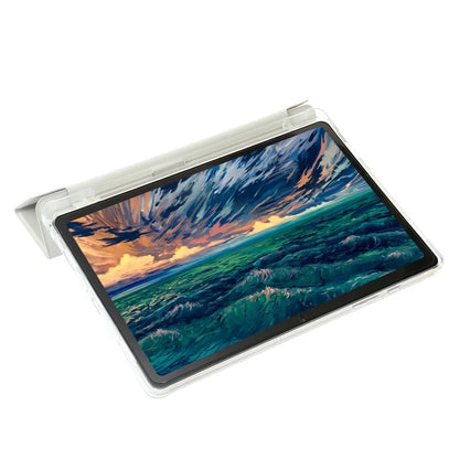 For Samsung Galaxy Tab A9+ Tablet Case PU+Acrylic+TPU Tri-fold Stand Cover