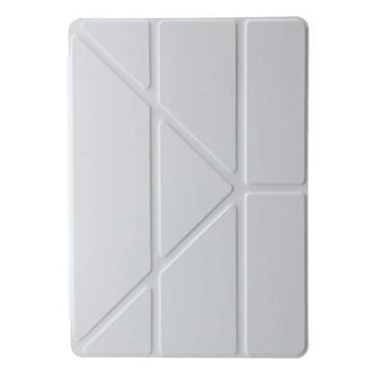 For Samsung Galaxy Tab A9+ Tablet Case PU+Acrylic+TPU Tri-fold Stand Cover