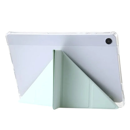 For Samsung Galaxy Tab A9+ Tablet Case PU+Acrylic+TPU Tri-fold Stand Cover