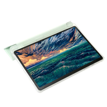 For Samsung Galaxy Tab A9+ Tablet Case PU+Acrylic+TPU Tri-fold Stand Cover