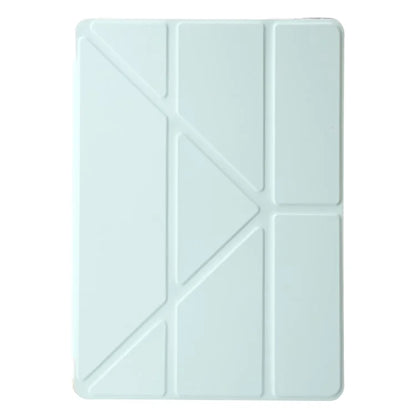 For Samsung Galaxy Tab A9+ Tablet Case PU+Acrylic+TPU Tri-fold Stand Cover