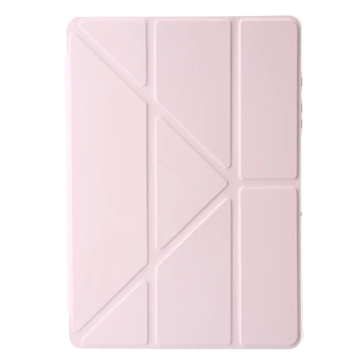 For Samsung Galaxy Tab A9+ Tablet Case PU+Acrylic+TPU Tri-fold Stand Cover
