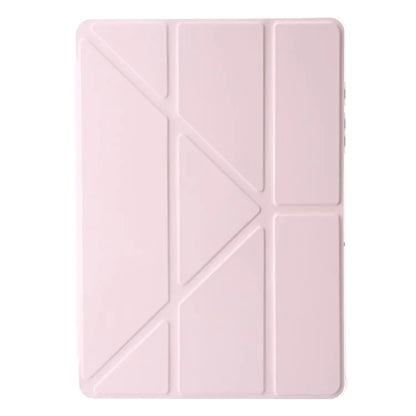 For Samsung Galaxy Tab A9+ Tablet Case PU+Acrylic+TPU Tri-fold Stand Cover