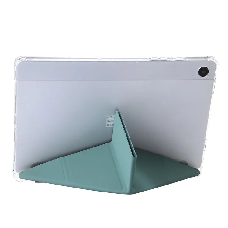 For Samsung Galaxy Tab A9+ Tablet Case PU+Acrylic+TPU Tri-fold Stand Cover