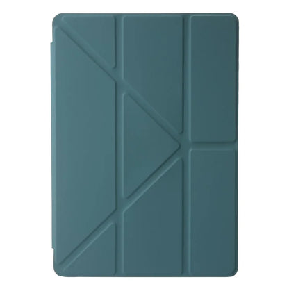 For Samsung Galaxy Tab A9+ Tablet Case PU+Acrylic+TPU Tri-fold Stand Cover